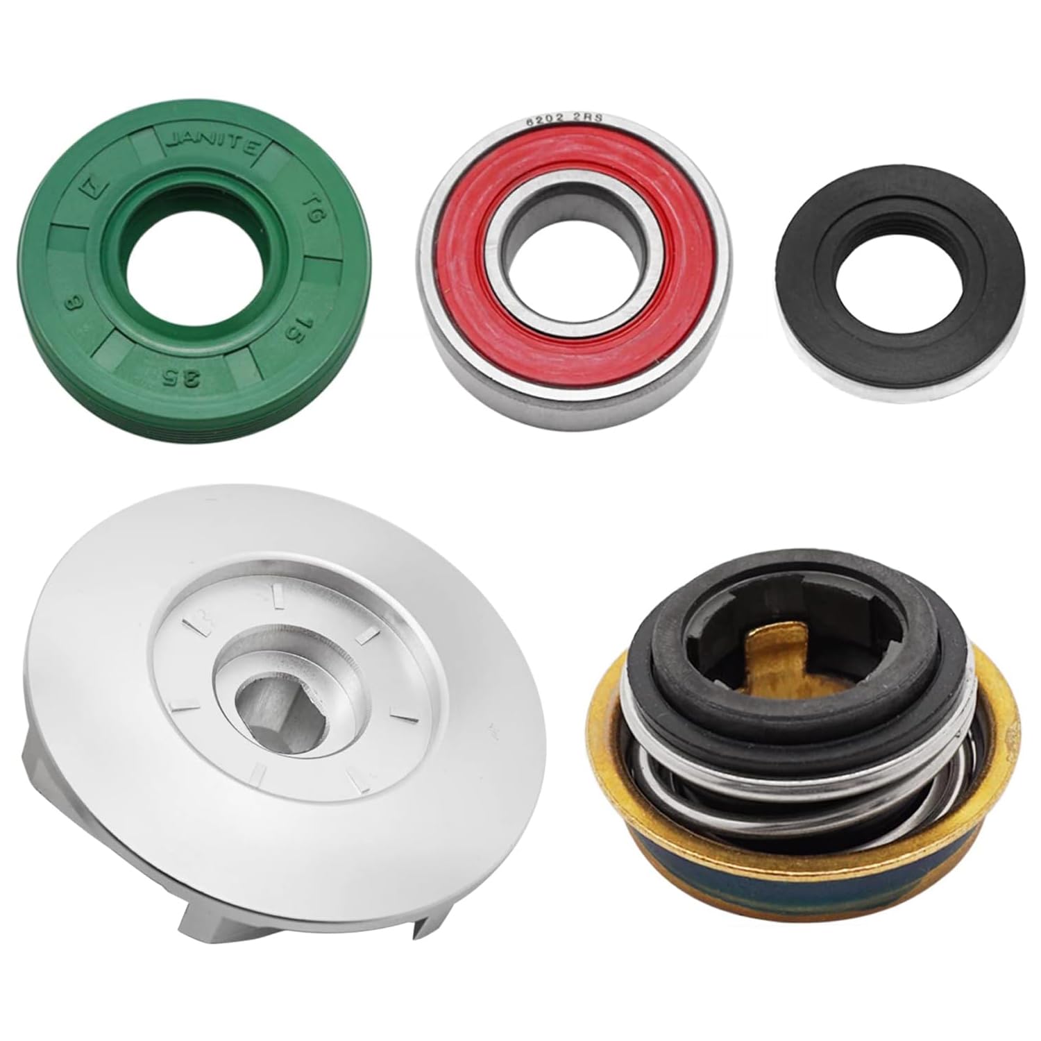 Kit reparación bomba de agua con impulsor de aluminio y herramienta para retén para Polaris RZR 800 Sportsman 600 700 800 Ranger 700 800 Frontier