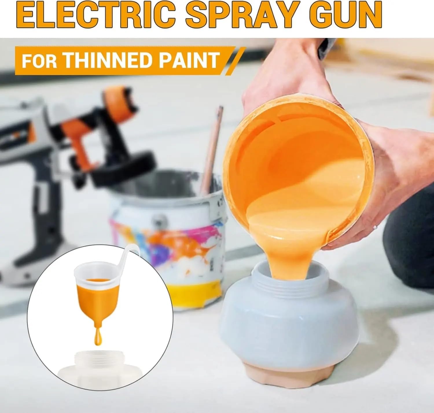 Pistolas de Pintura Pistolas Pintar Pulverizador eléctrico Pistola de Pintura, 1200ML, 4 boquillas, 3 Patrones, pulverizador de Pintura para Pintura de casa, hogar INT