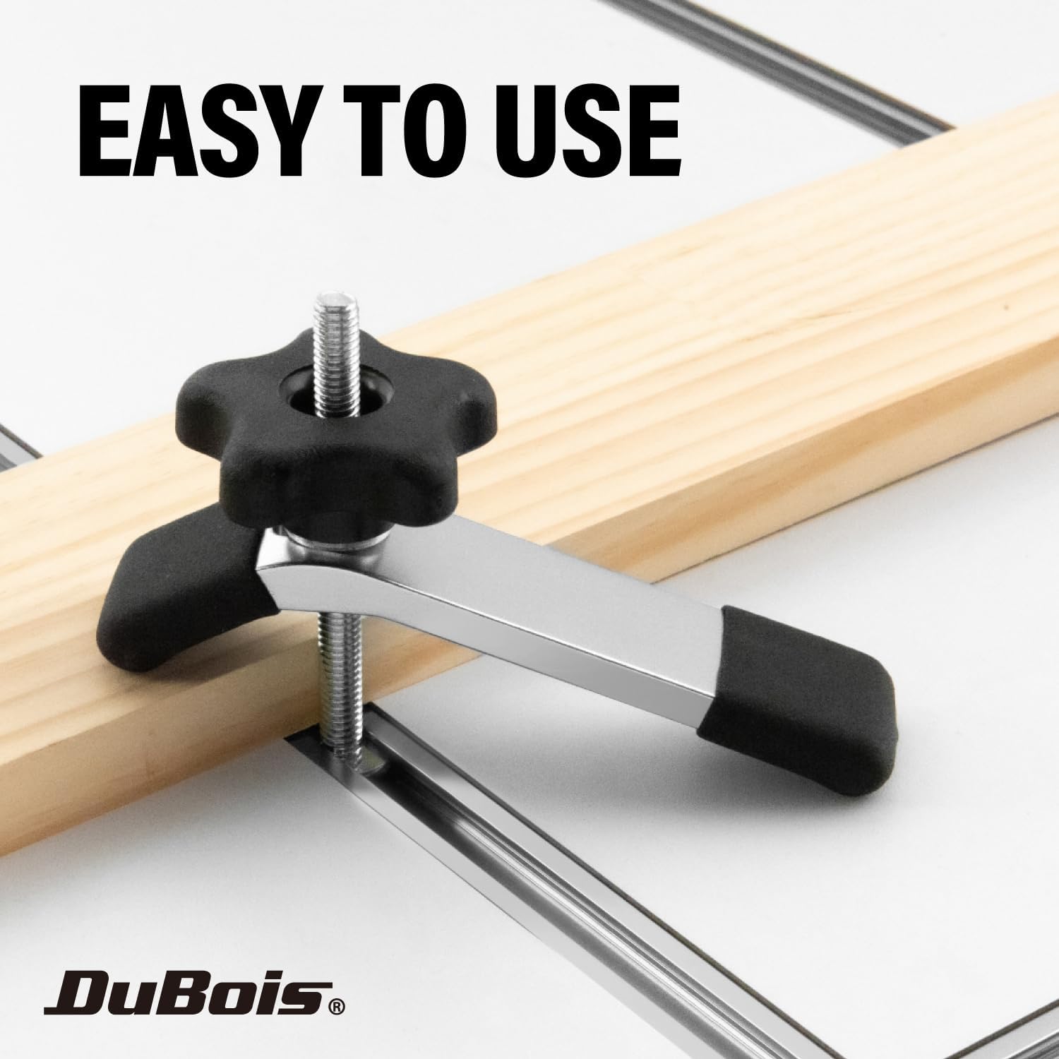 DuBois T Track Table Kit for 2' x 4' T Track Table Top, 6"x32 PCS Universal T Track & 2 Hold Down Clamps, Aluminum Track for Woodworking, CNC Machine, Work Bench, Router Table(51019)