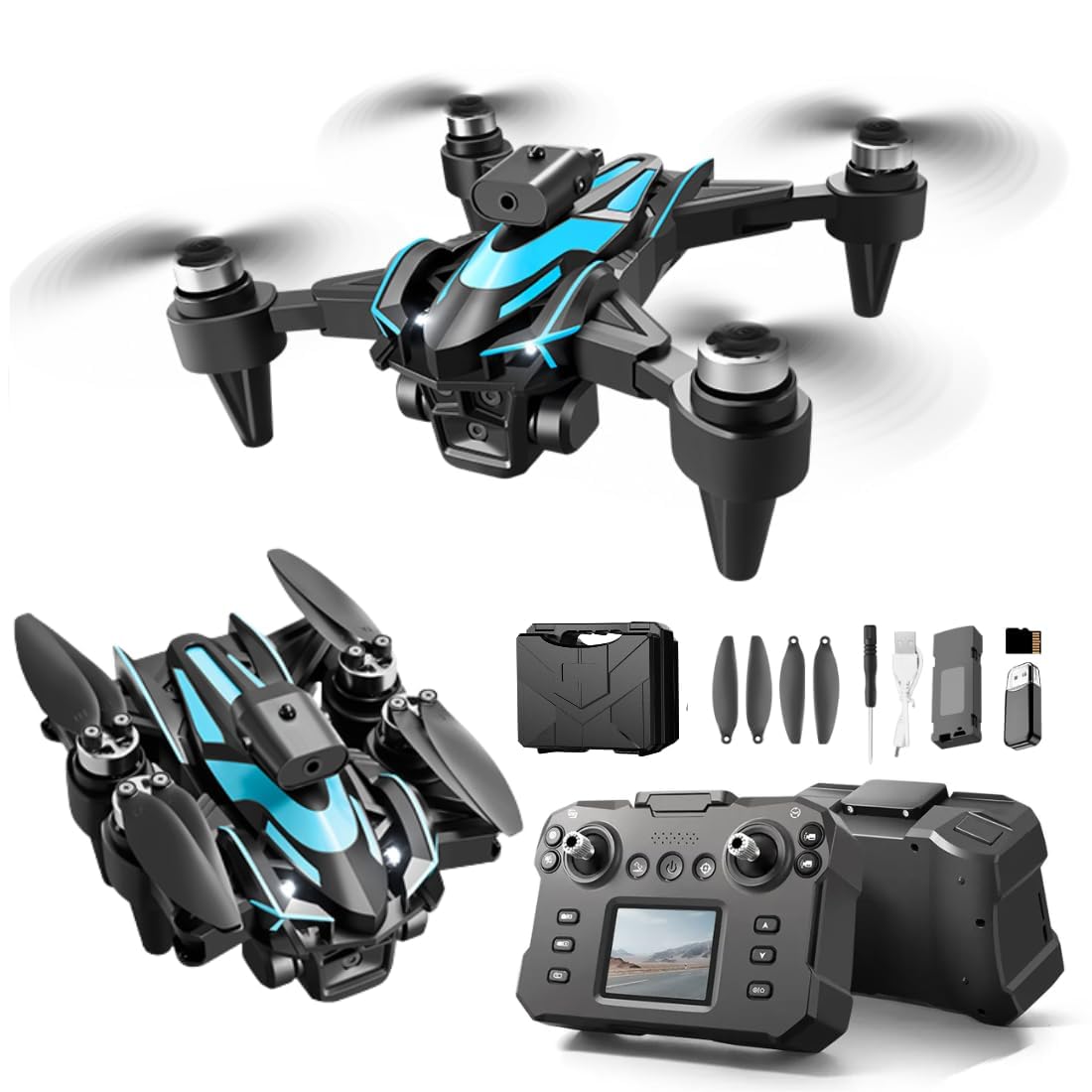 DrOnE WiTh 4K CaMeRa fOlDaBlE 1080P Hd dRoNe wItH FpV LiVe vIdEo, SmArT GeStUrEs sElFiE, aLtItUdE HoLd, OnE KeY TaKe oFf/lAnDiNg, 360 ° RoTaTiNg tOy fOr kIdS AnD AdUlTs.-image-45