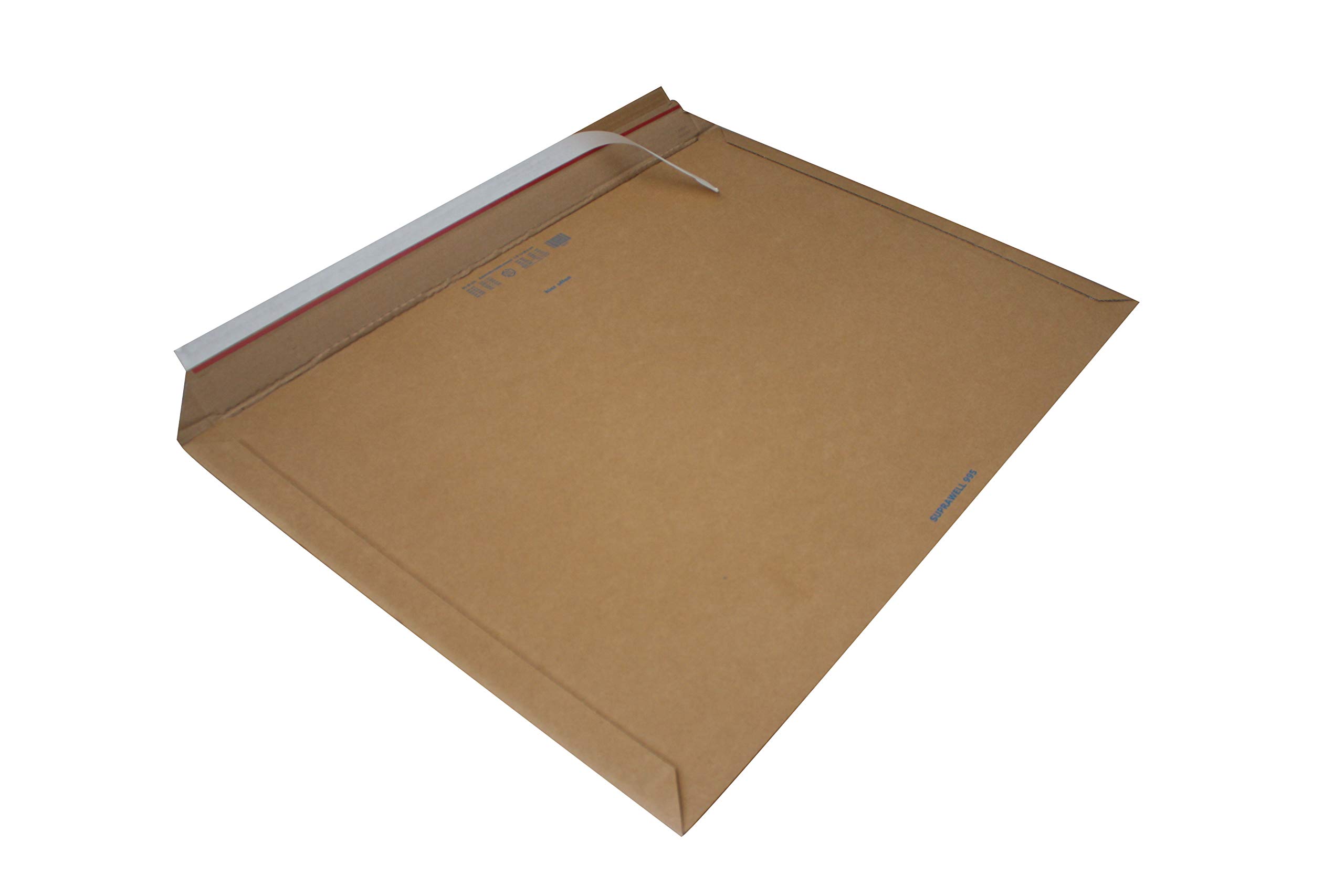 Carte Dozio - Starre Versandtaschen aus Karton mit langer Öffnung für den Versand - F.to int. mm 446 x 324-25 Stück pro Packung