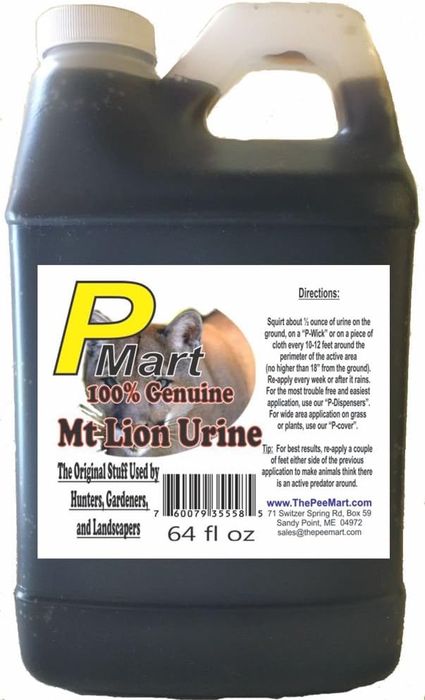 The Pee Mart - Mountain Lion Urine 64 oz Bulk Filler - Full Strength!