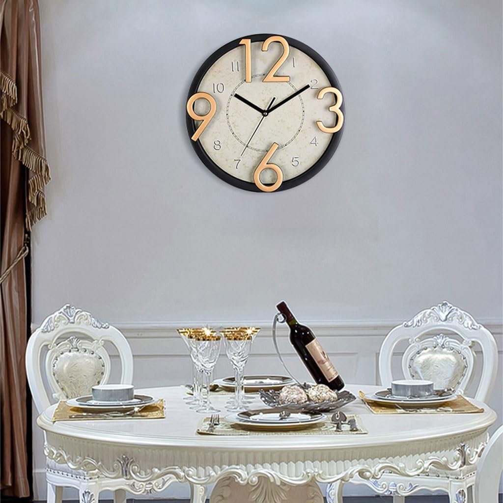 Orologio da parete Orologio retrò da parete Orologio da parete creativo for la casa Orologio da parete semplice for camera da letto e soggiorno Reloj De Pared(B)