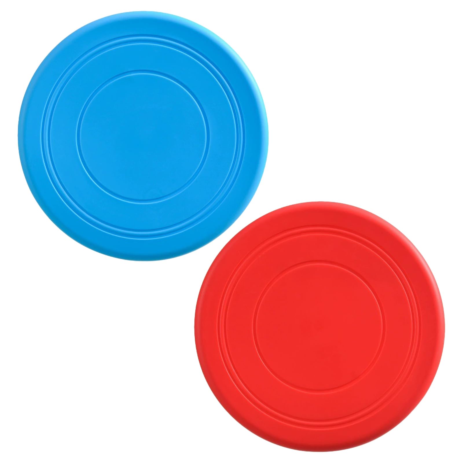 yishunshunkuai 2 Pack Dog Frisbee, 7 Inch TPR Floating Flying Disc for Fetch
