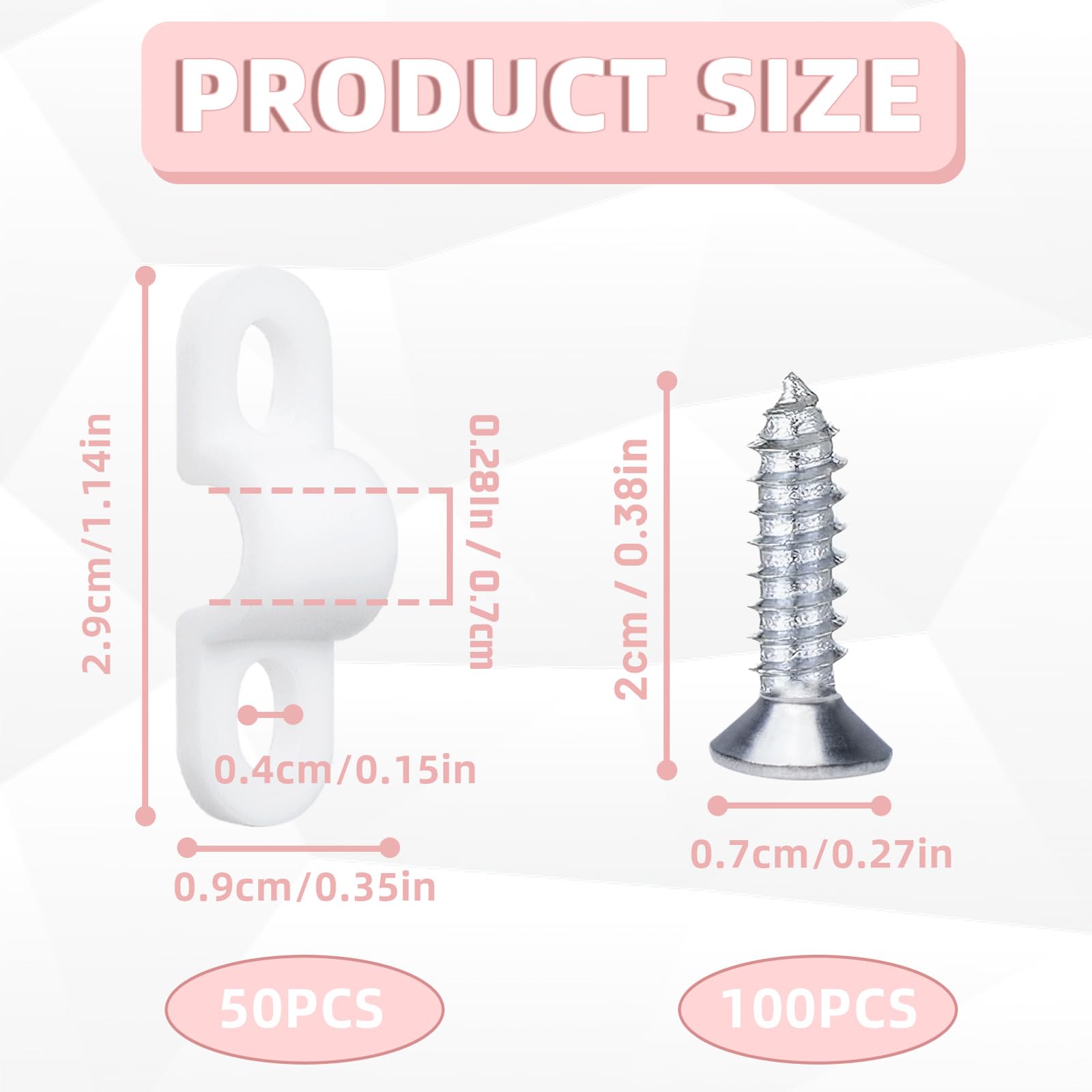 Wire Shelf Clips - 50 Pack for Shelves & Cables -2 Wire Shelf Clips - 50 Pack for Shelves & Cables -2