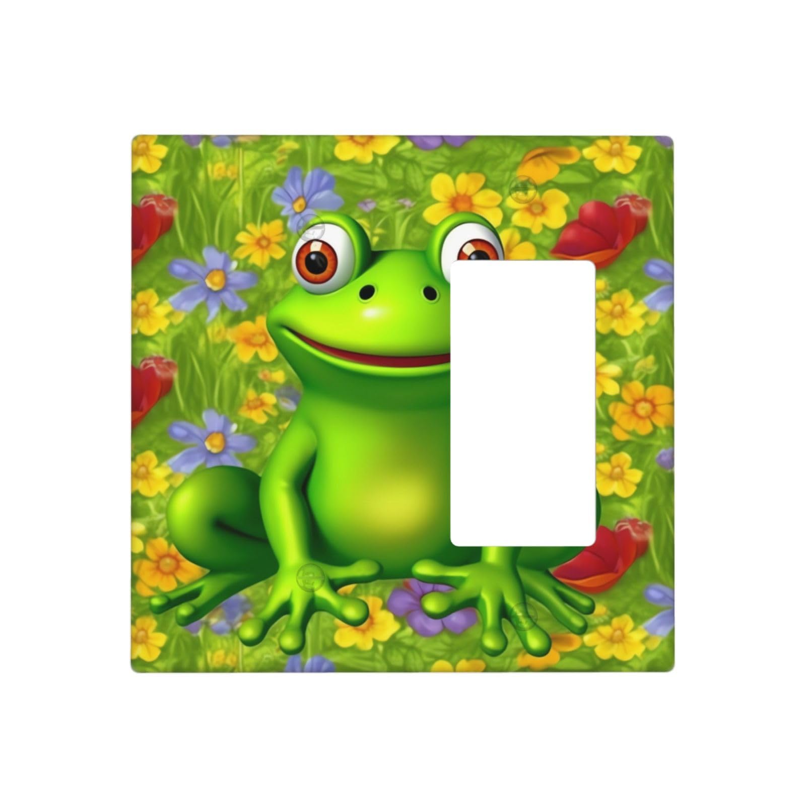Kloph Style K Decorator Wall Plate 2 Gang Light Switch Covers Frog Wallplate Double Toggle Switch Plate Mid-Size Electrical Outlet Covers Decorative Wall Switch Plate Cover