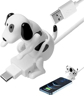 Dog Charging Cable Funny Fast Smartphone Charging Data Transmission | Phone Fast Charger Cable for Men Women Travelers Tech Lovers Home Office Travel Camping Picnic Car Gym Backpacking