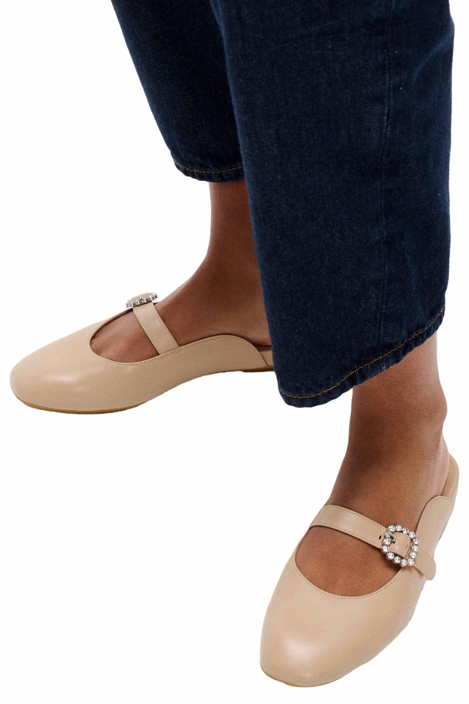 Fitflop Women's Delicato Crystal-Buckle Mary-Jane Mules Flat