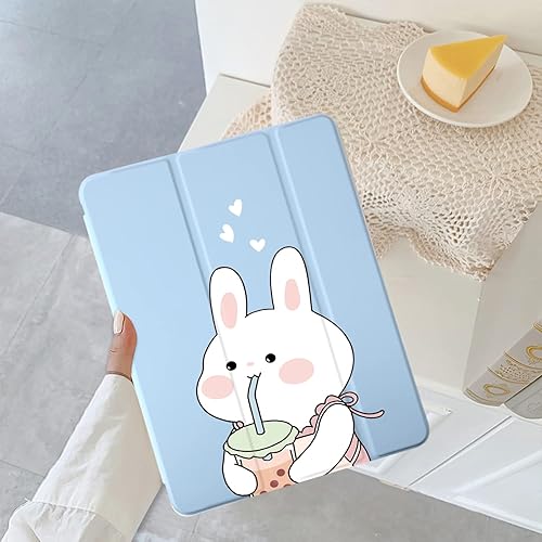 Miniatura 40 de Funda con diseño de cerdo de dibujos animados para iPad Mini 6 con soporte para lápices, apagado y encendido automático, cubierta trasera de TPU