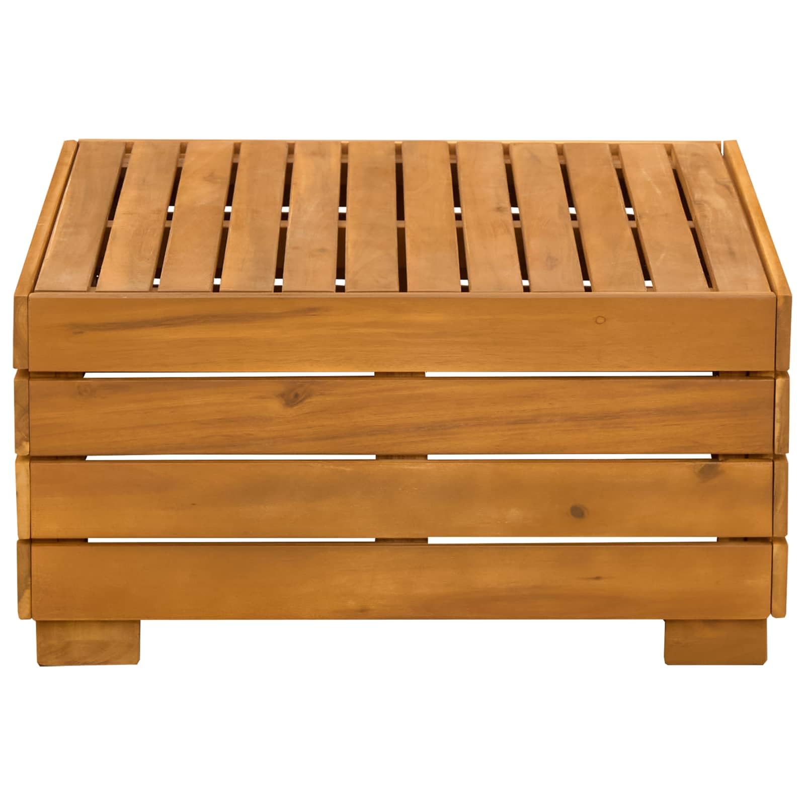 Mesa auxiliar de jardín de madera maciza de acacia, marrón, 60 x 60
