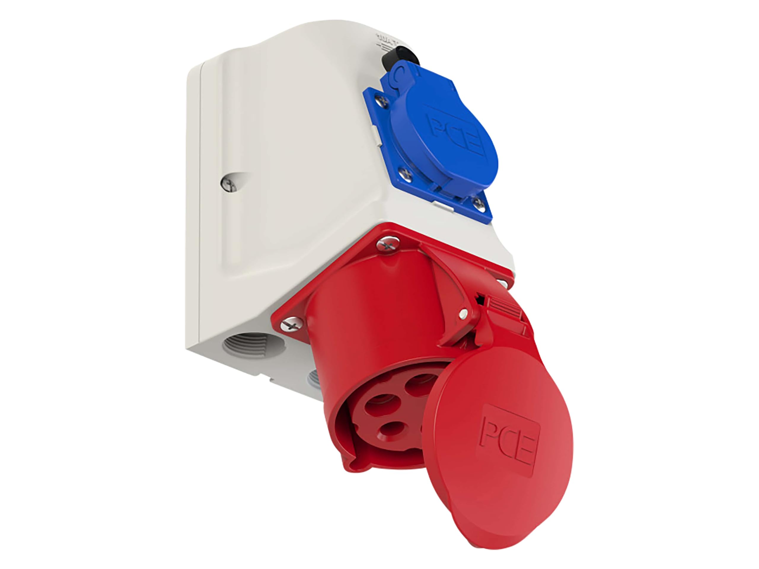 PCE Wandsteckdose Combo IP44 400V, 32A mit Schukosteckdose