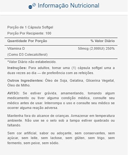 Miniatura 4 de Puritans Pride Vitamina D3 2000 IU-100 cápsulas blandas