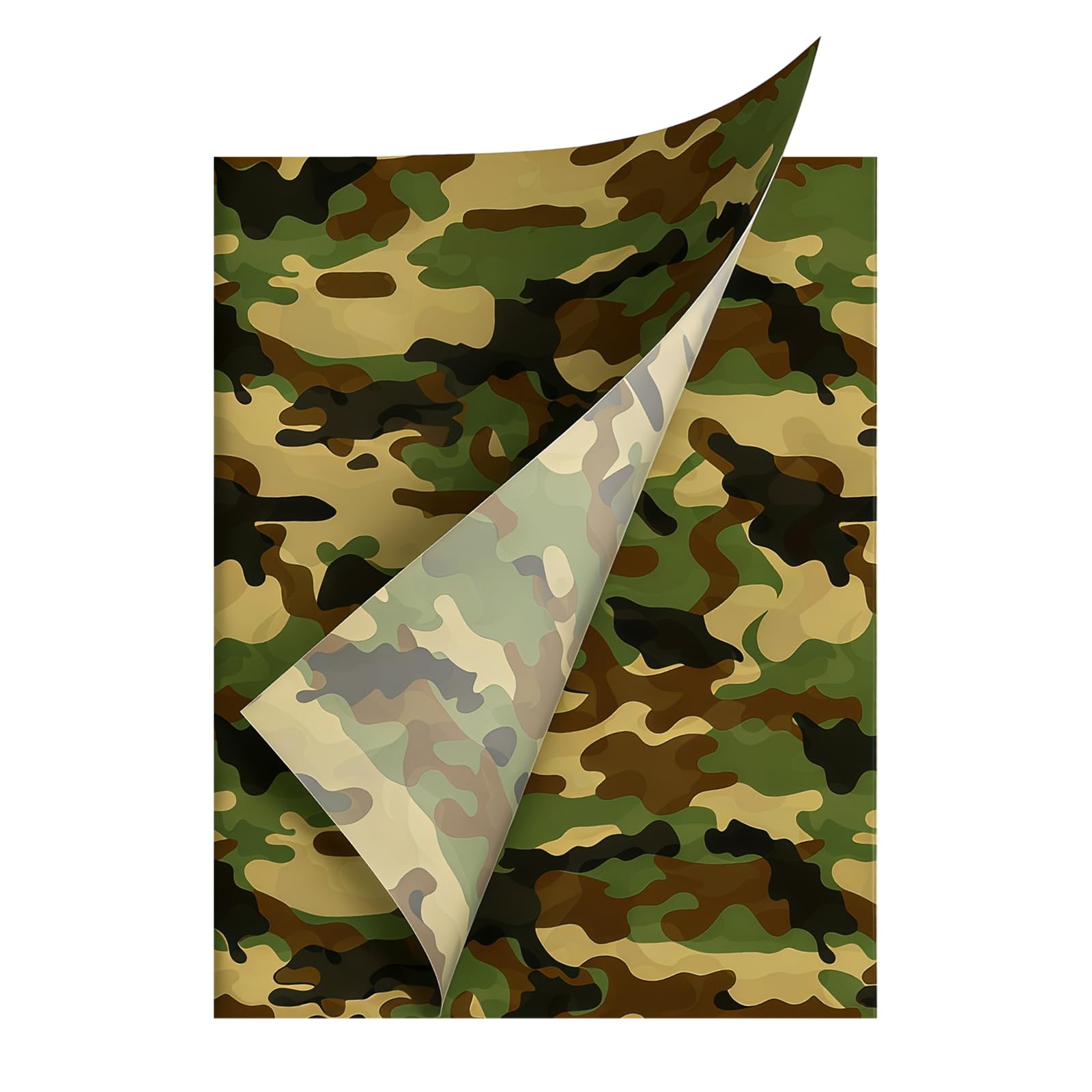 Glitzville 30 Sheets Camouflage Tissue Paper Wrapping Paper for Military Party Supplies 50x35cm Green Wrapping Paper With Matched Green Camo Gift Wrap For Men Outdoor Party
