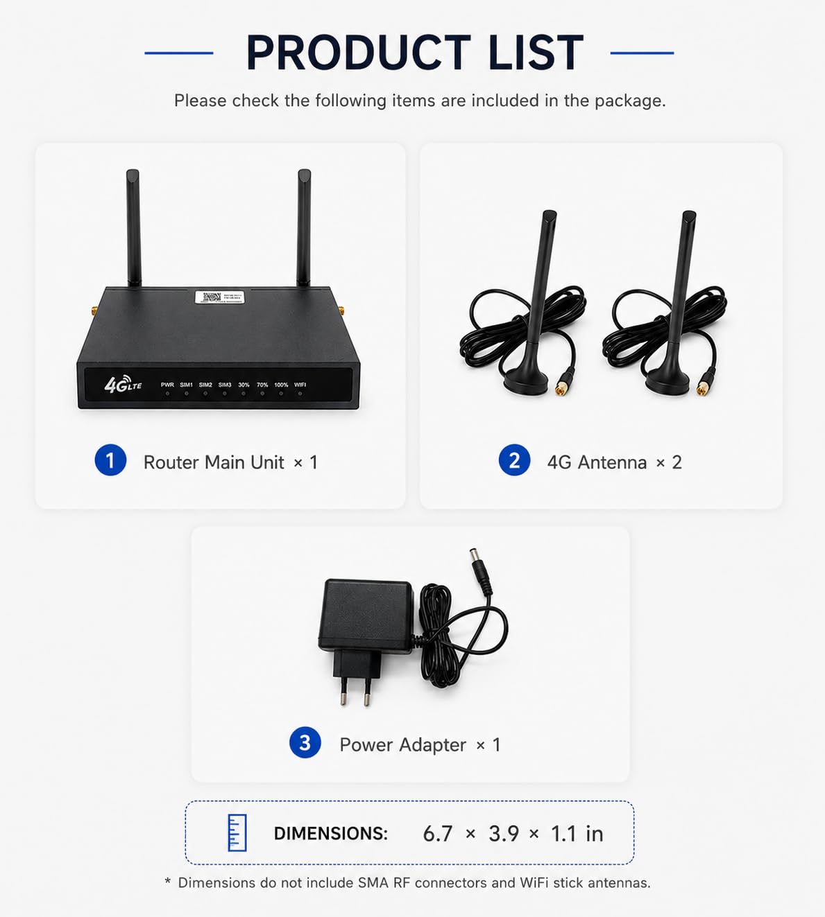 Routeur industriel 4G LTE avec 4 ports Ethernet, passerelle WiFi 4G débloquée pour système d'alimentation solaire, routeur IoT avec boîtier en métal robuste, surveillance à distance pour caméras IP et