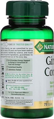 Miniatura 3 de Nature's Bounty Ginseng Complex Plus Royal Jelly Cápsulas 75 unidades (paquete de 9)