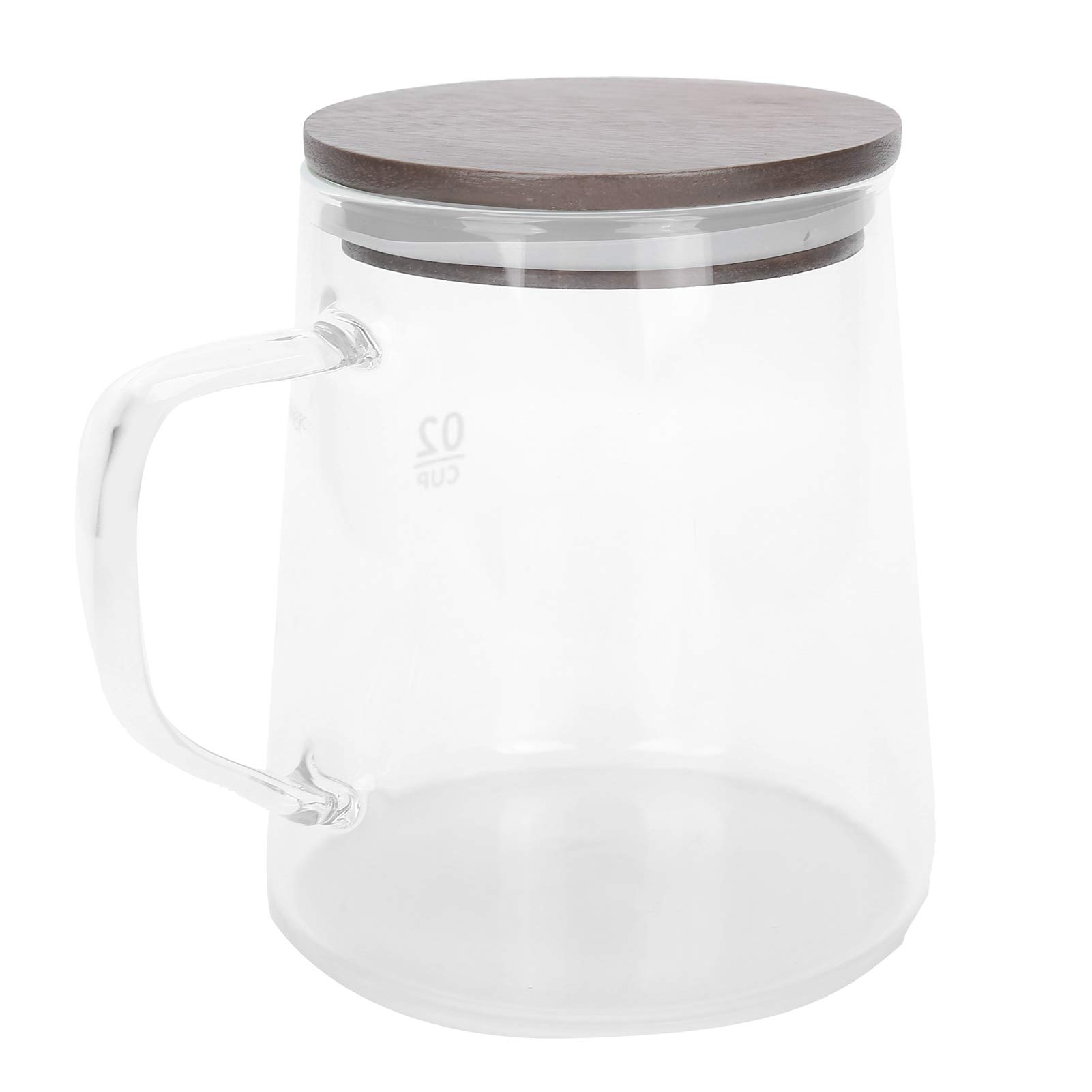 Glass Coffee Pot Heat Resistant Insulated Handle for Home Kitchen (500ml)