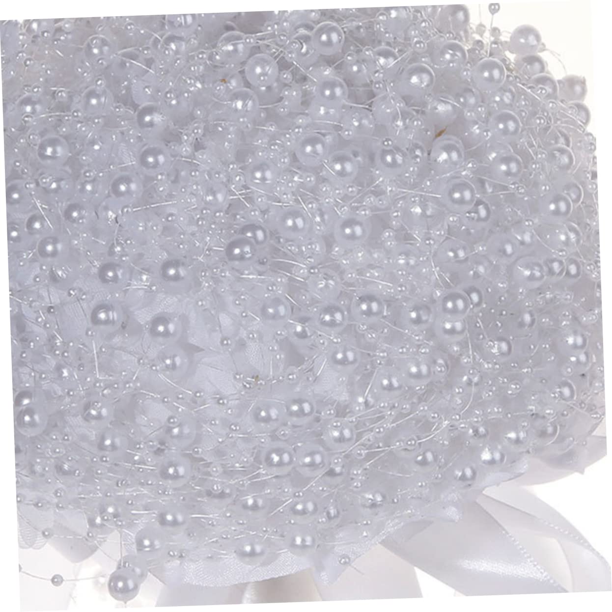 PRETYZOOM Bouquet Sposa in Perle Artificiali Bianco per Matrimonio Elegante