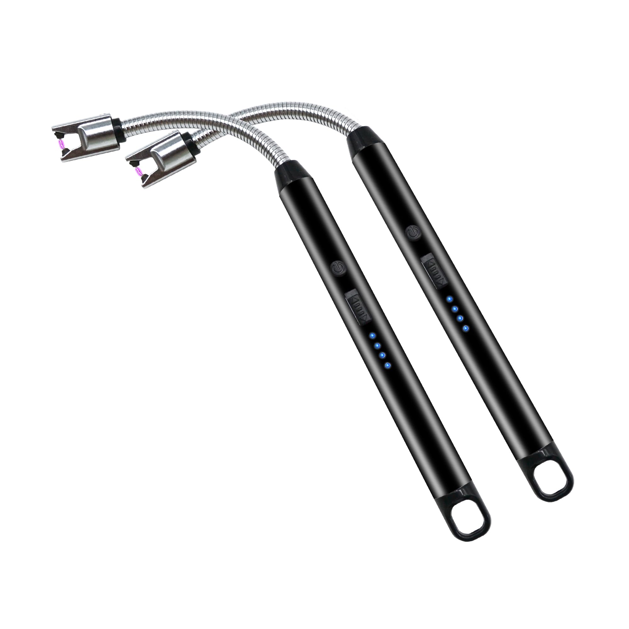 2 Pack Candle Lighter Electric Lighter Rechargeable Arc Lighter Flexible Neck Long Lighter Rotate 360 Plasma Lighter USB