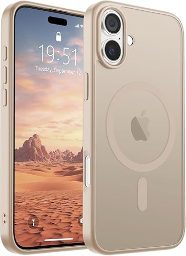 Miniatura 260 de SUPFINE - Funda magnética para iPhone 14 Pro Max (compatible con MagSafe), (protección contra caídas de grado militar de 10 pies), delgada, Negro