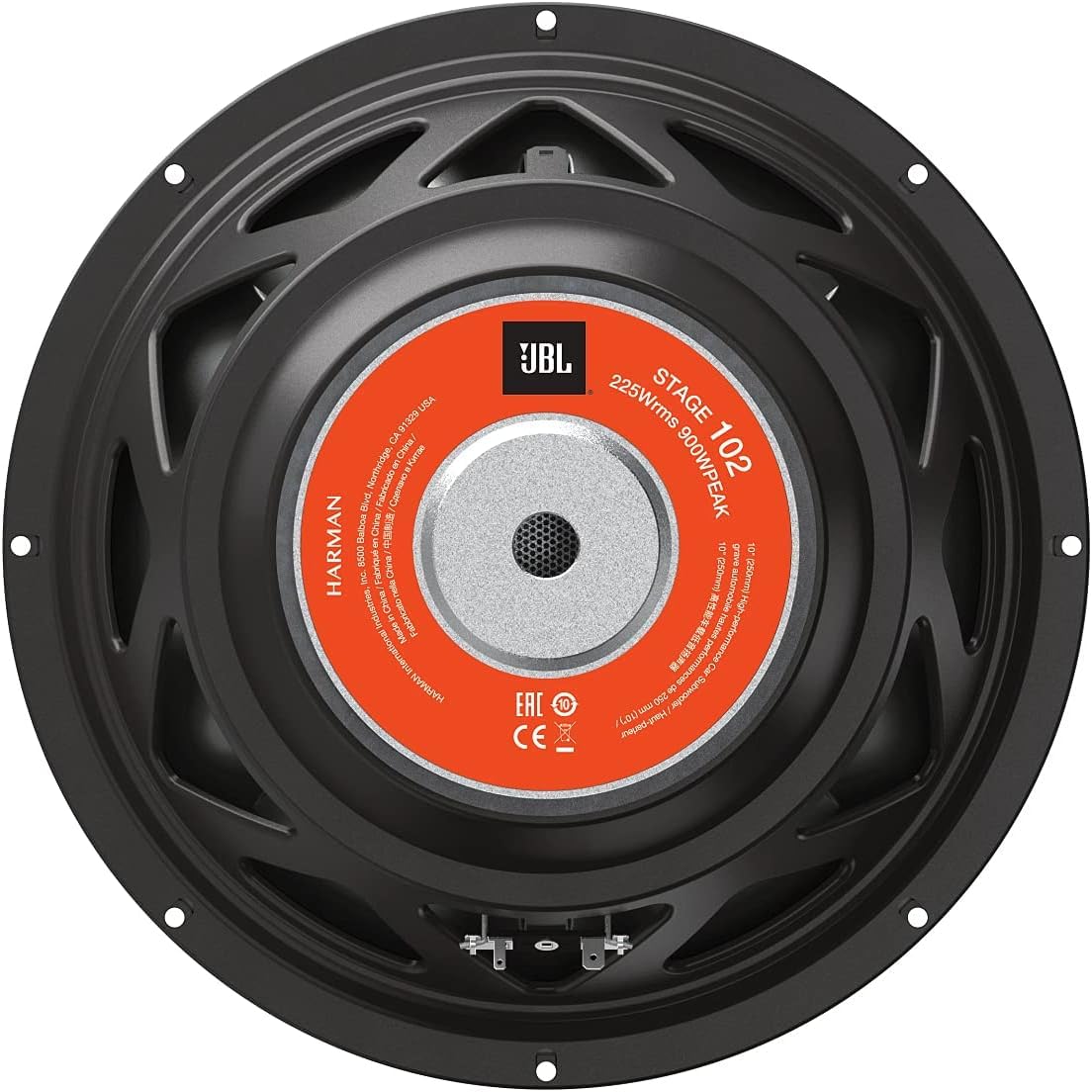 JBL Stage 102 subwoofer auto passivo 10 pollici 225 W RMS 900 W Max 4 Ohm 35-200 Hz