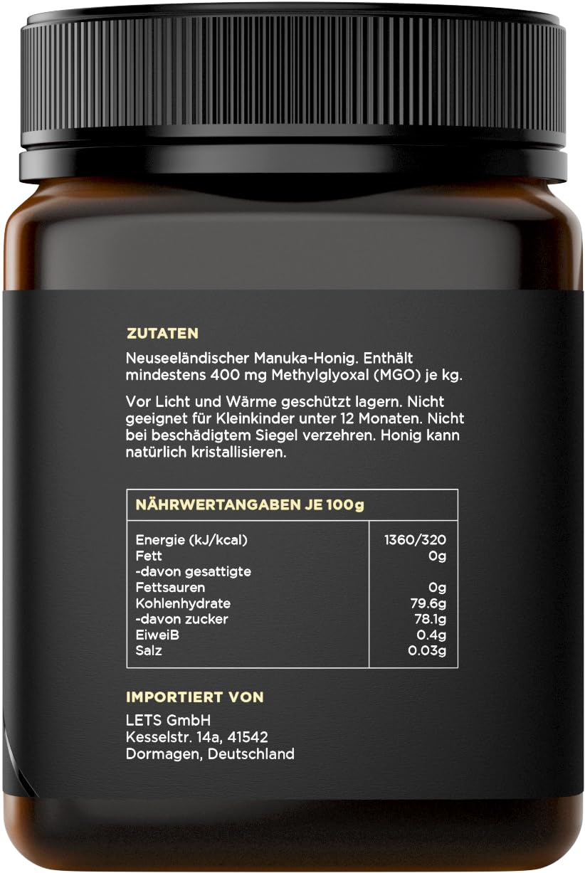 Watson & Son Manuka Honig MGO 400+ 1000g | Premium Qualität aus Neuseeland
