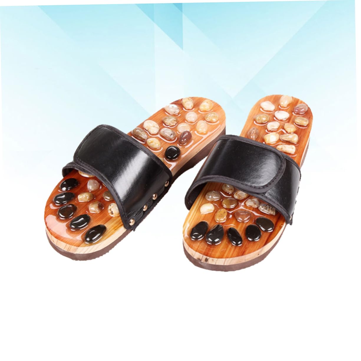 Rutschfeste Fußpflegeschuhe Akupressur Schuhe mit Gewebe und Eva Material Akupressur Fußmassage Slipper zur Schmerzlinderung und Gesundheitsförderung Größe 41