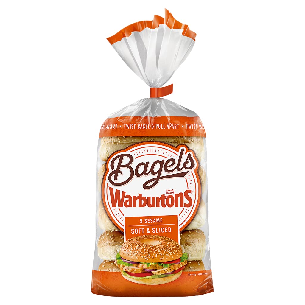 Warburtons Soft & Sliced Sesame Bagels x5
