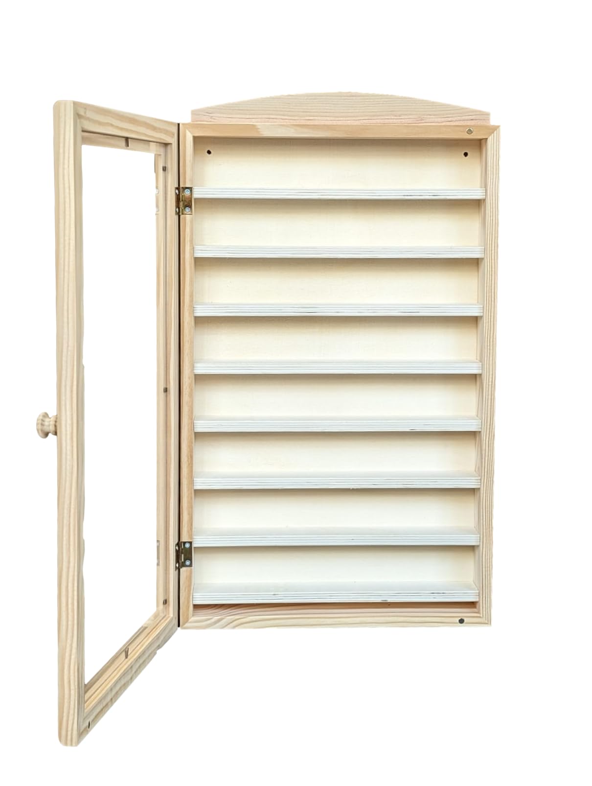 Vitrine 2 portes LIER style scandinave en blanc et bois