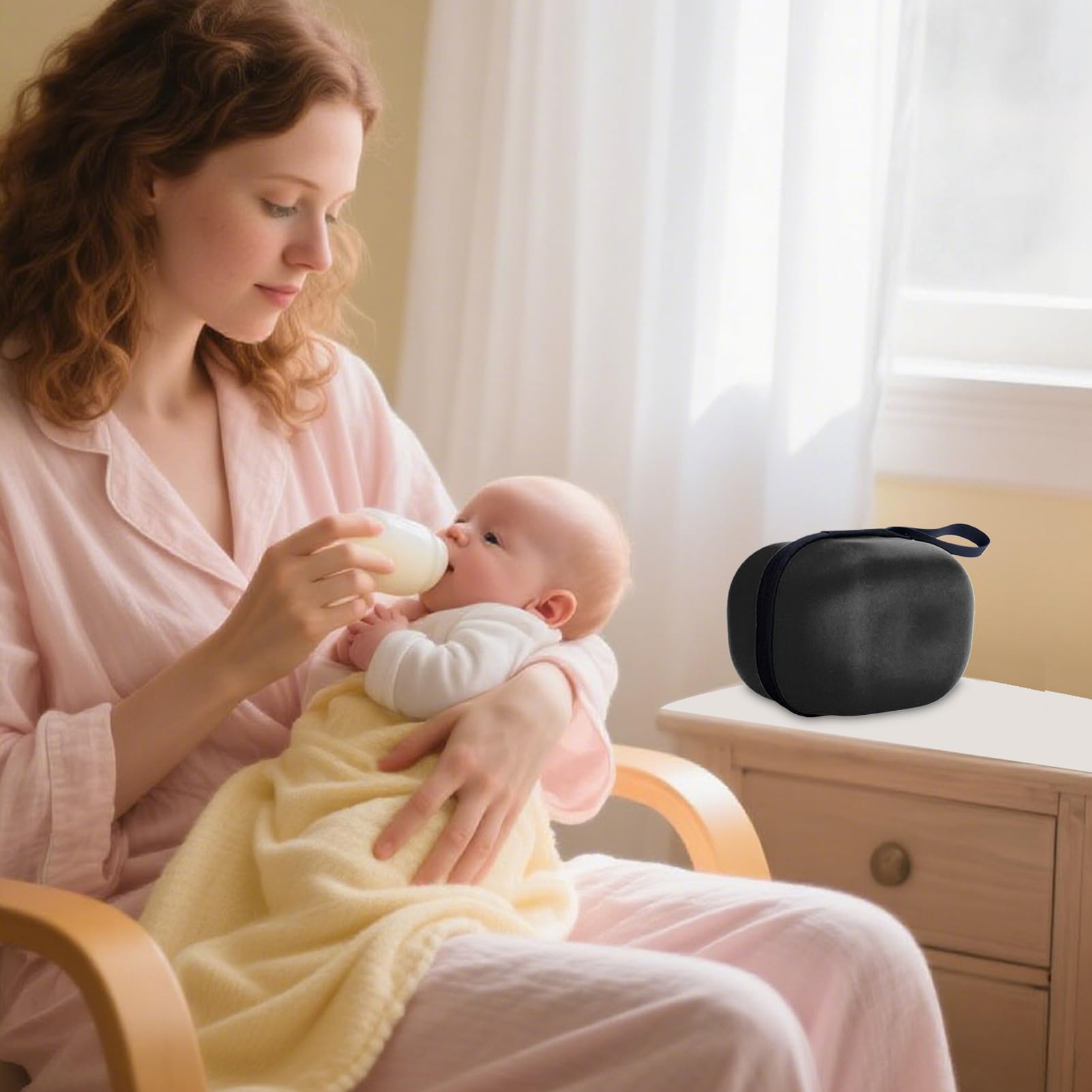 Breast Pump Case, Breast Pump Bag, Shatterproof Wearable Shockproof EVA Storage with Multiple Compartments for Nursing Work Hospital Airplane Outdoor, 6.3 x 5.31 x 5.91 Inches