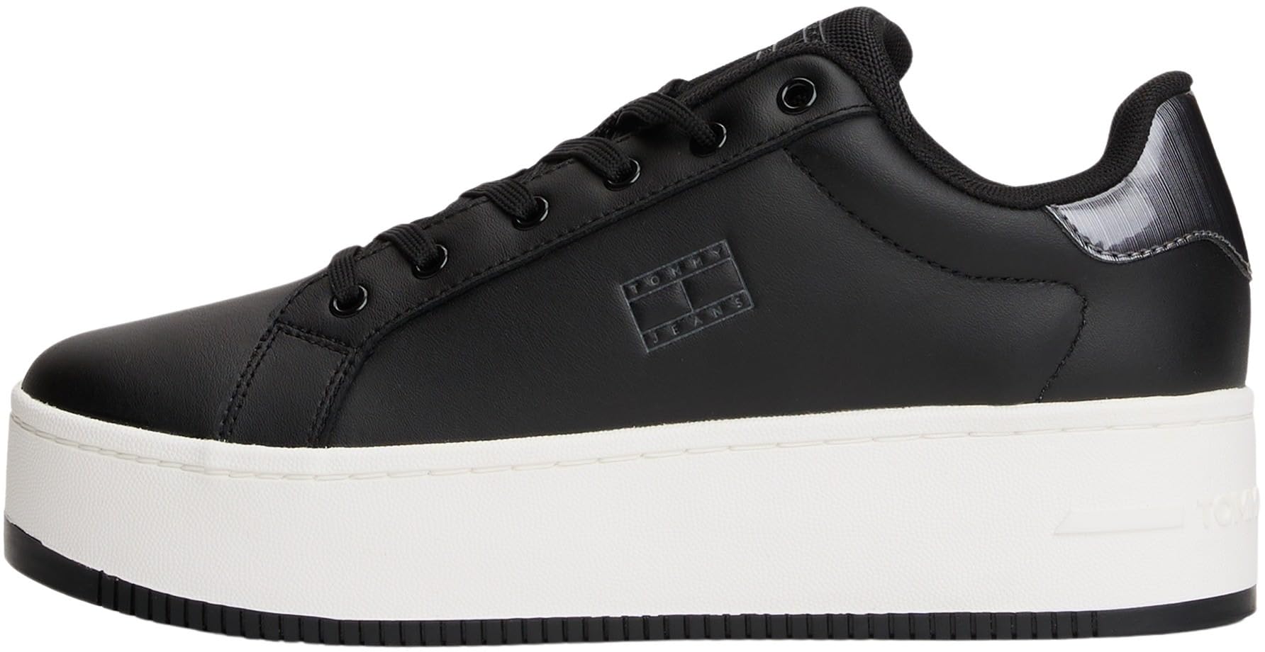 Tommy Jeans Women’s Pearlescent Flatform Trainers, Black (Black), 7.5