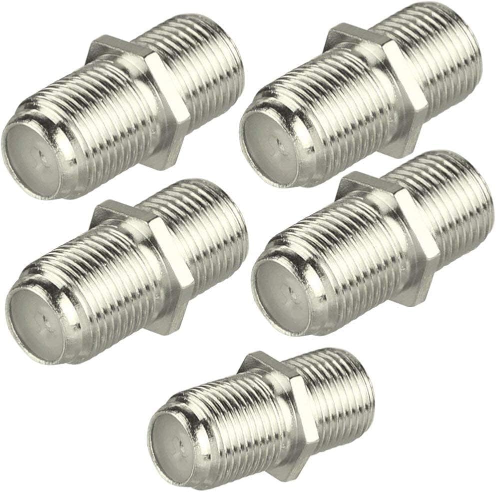 DKURVE DTH TV Jointer Export Cable Female Adaptor, RG6, RG59 (Pack of 5)