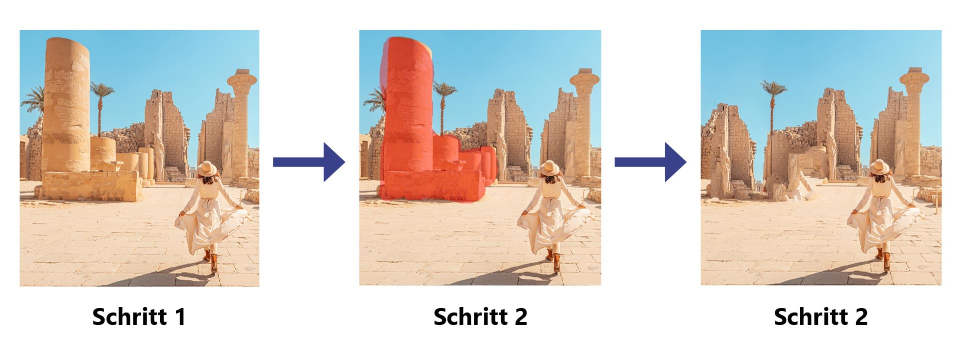 Personen und Objekte aus Fotos entfernen - Digitale Schere - Bildbearbeitung Foto Grafik Programm für Win 11, 10, 8.1, 7