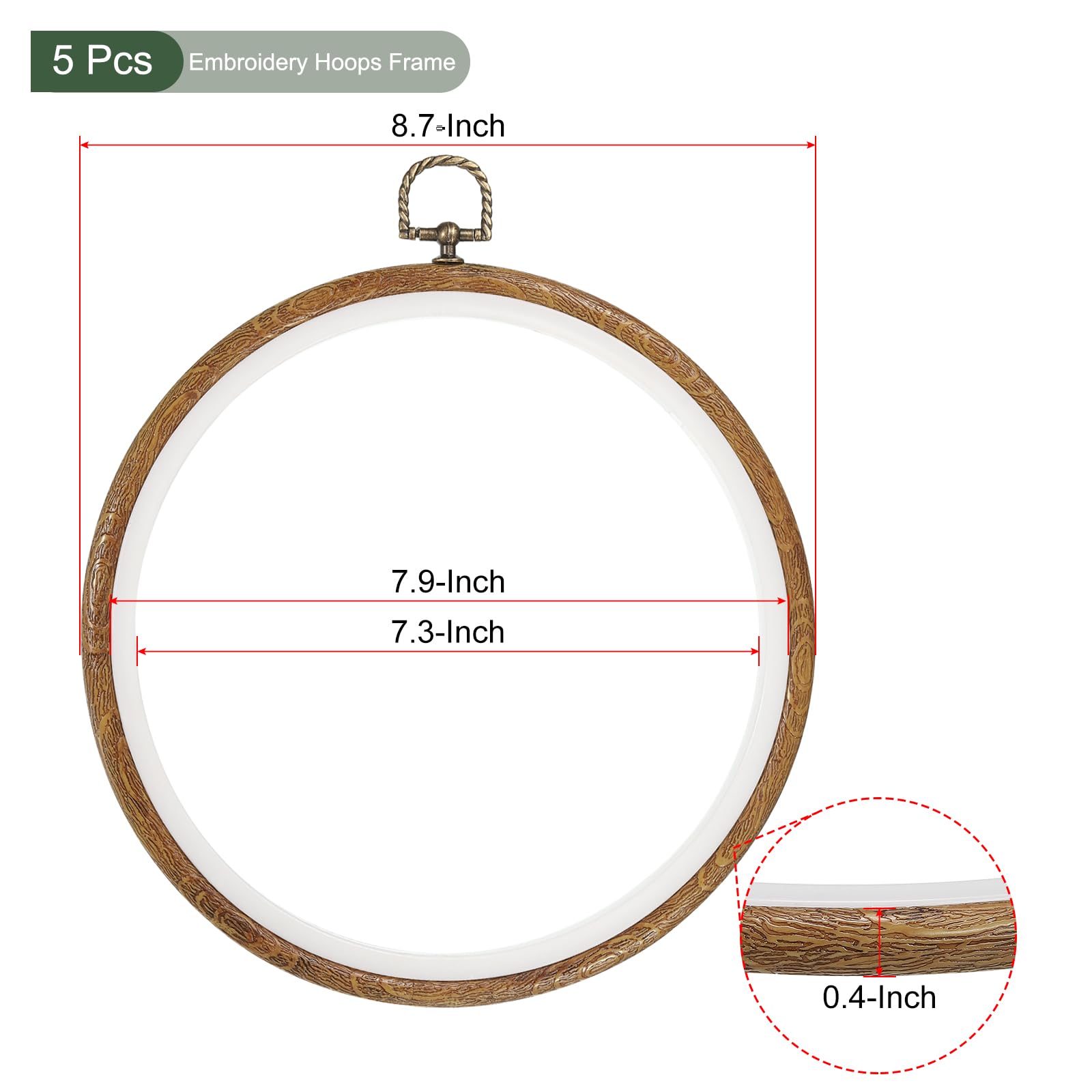 YOKIVE 5 Pcs Embroidery Hoops Frame - Image 2