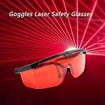 Verres de sécurité laser à lunettes rouges 190nm à 540nm Oeil de protection laser avec boîte Velvet
