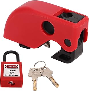 Universal Circuit Breaker Lockout Set, Lock Electrical Device, Circuit Breaker Lockout Device (Clampable Size Approx 8mm/0.31in)