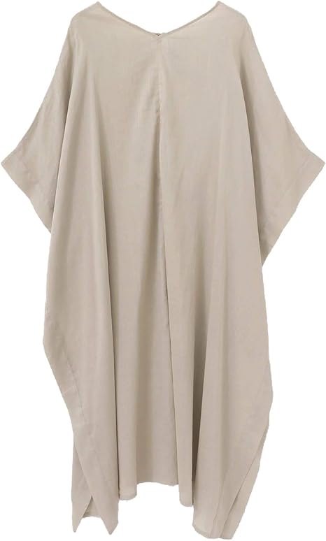 Amazon Co Jp ケービーエフ ワンピース ドレス Web限定 リネンマントワンピース レディース Kw05 26j1 Greige One 服 ファッション小物