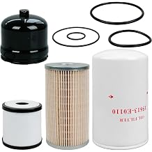 Maintenance Filter set w/Sealing gasket Fits for Hino 258 268 338 2011-2019 Replace 15613-E0110 23304-E0020 23304-EV023 S1222-EV011 CV15011