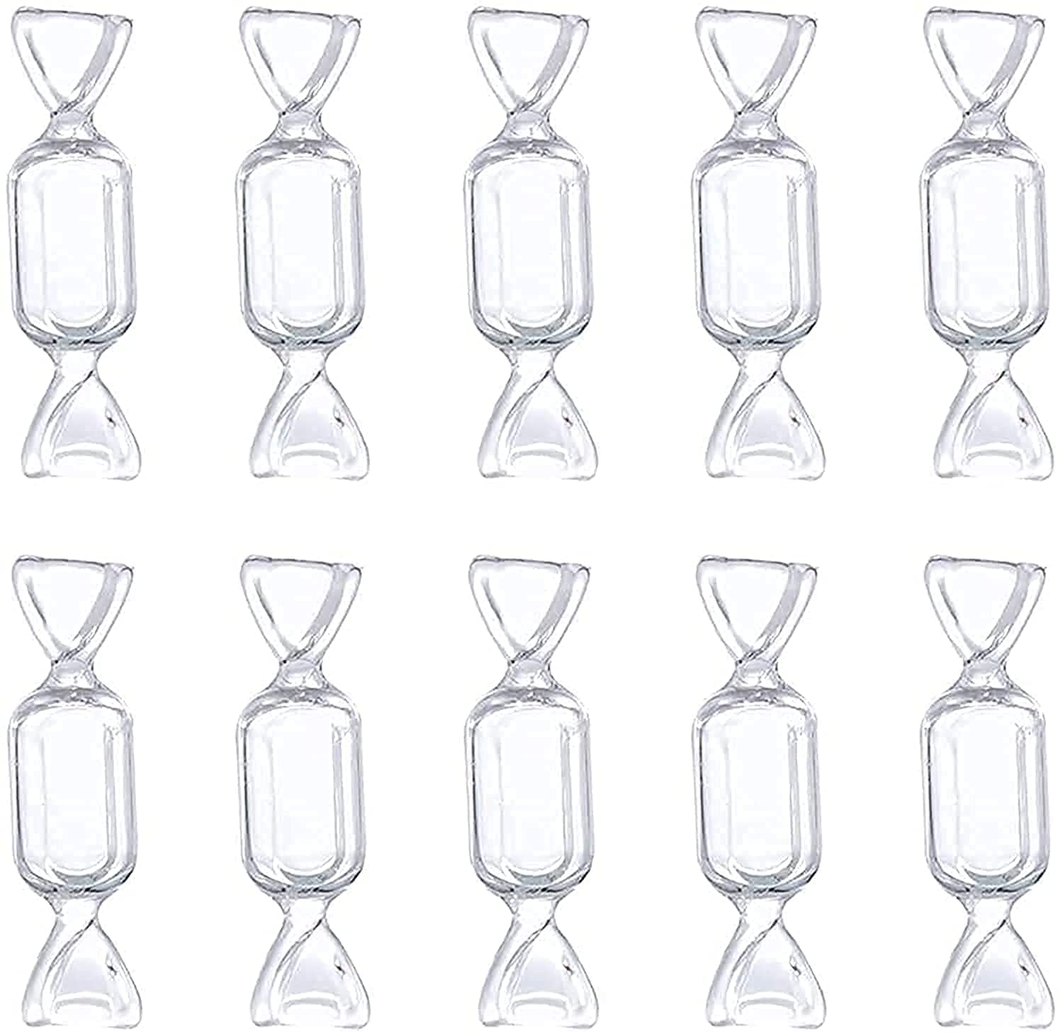 SYOSI Candy Box, Small Plastic Containers, with Lids, Candy Shaped Jewelry Box Mini Clear Jewelry Case for Storage of Small Items, Jewelry, Pills, Pack of 10