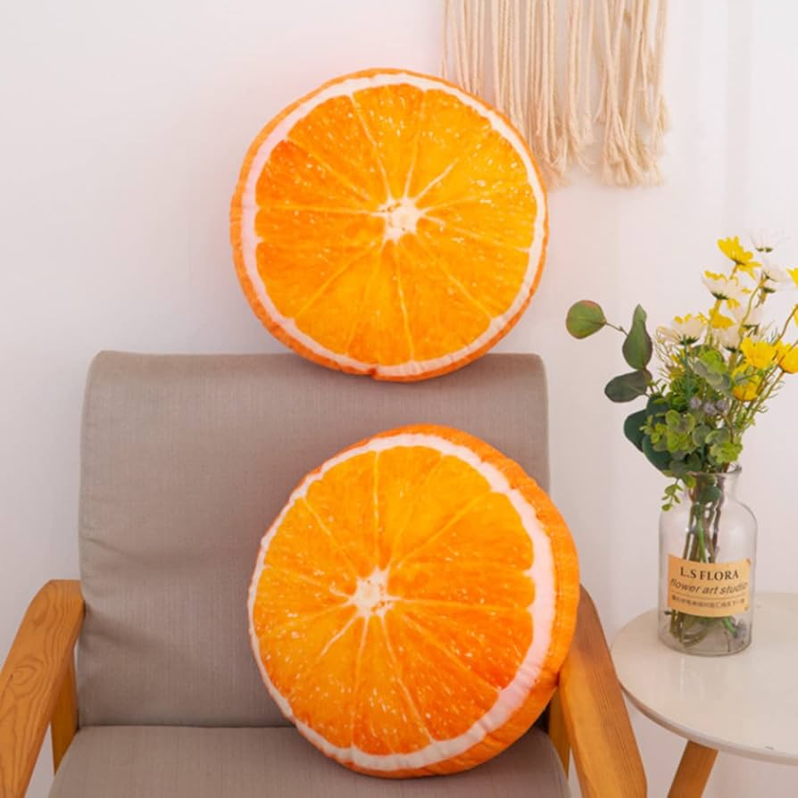 Amazon.co.jp: [qkeusf] ぬいぐるみ 丸形 レモン スイカ オレンジ