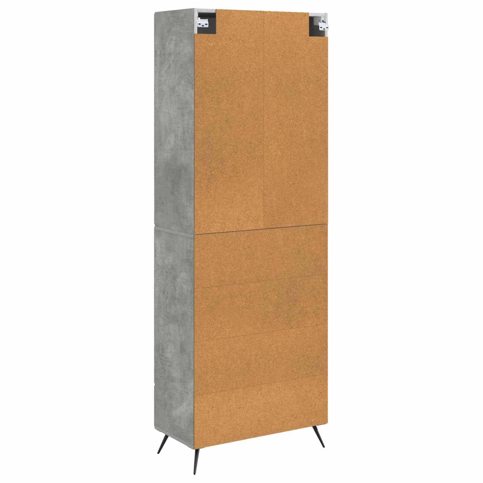Hothingwell Möbel mit Fächern, Betongrau, 2-teilig | Modernes Design, ergonomische Rückenlehne, pflegeleicht, anpassbar