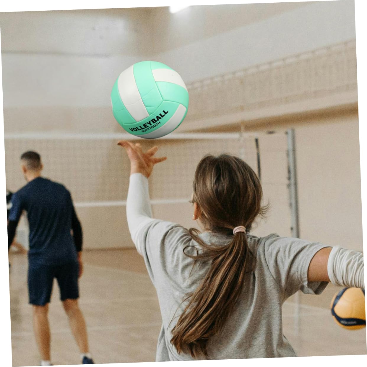 ibasenice 2piezas Pelota Voleibol Suave para Entrenamiento y Examen Interior Adultos Talla Duradera Control Estable Deportivo