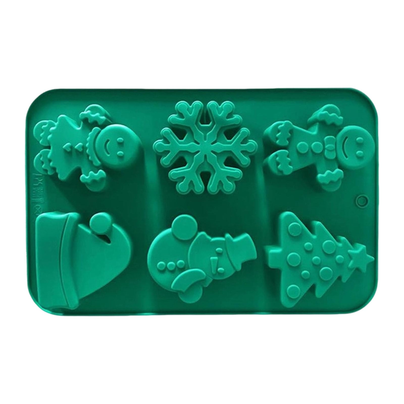 Christmas Baking Molds Flexible Silicones Chocolate Candy Maker Tray with Easy Releases Design Holiday Shape Silicones Cake Decorations Molds