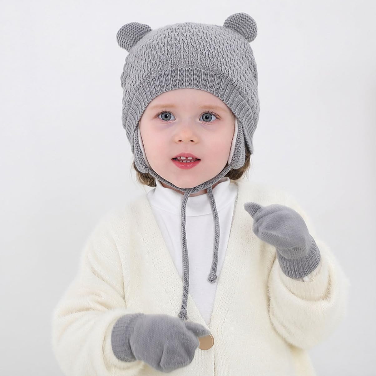 Holibanna Gorro Para Guantes De Invierno Tapa Gorro De Seda Para Dormir Guantes De Punto Para Bebe Guantes De Boxeo Guantes De Los Hombres Pequeños Lana Acrílica Grey