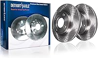 Vista 5 de Detroit Axle - Kit de freno delantero para Toyota Prius C 2007-2018 Yaris 2013 Scion iQ 2012-2019, rotores de freno de disco y pastillas de freno