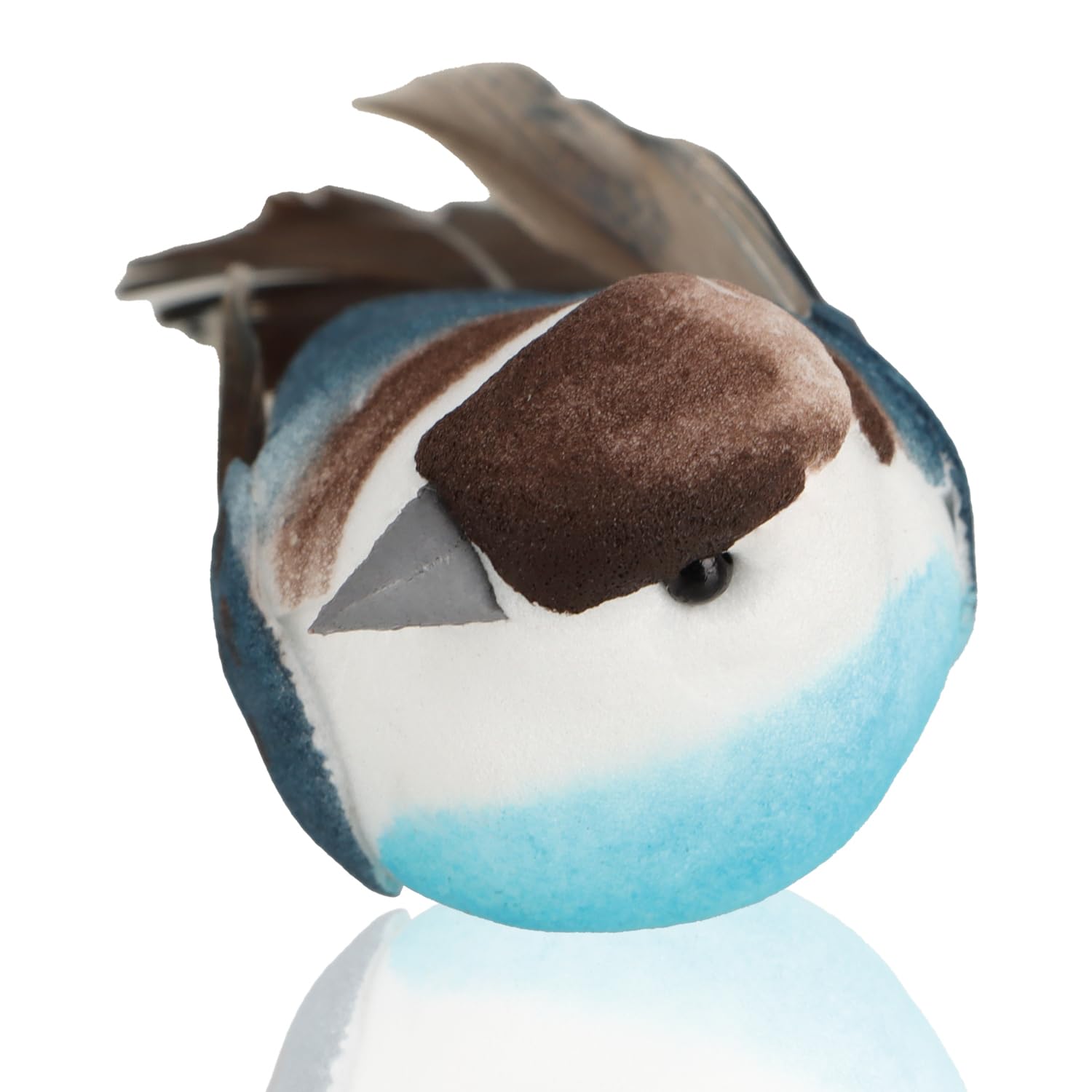 com-four® 48x Dekovogel, künstliche Vögel in 4 bunten Farben