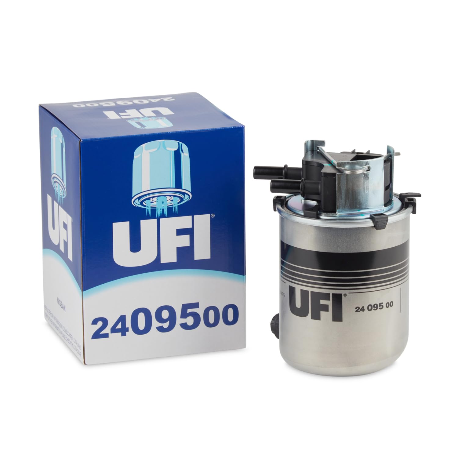 UFI Filters, Filtre Diesel 24.095.00, Filtre à Carburant de Remplacement, Adapté à Diverses Voitures, Applicable sur Divers Modèles Nissan