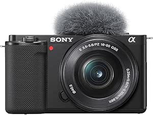 Sony Alpha ZV-E10L - Cámara vlog sin espejo de objetivos intercambiables con lente de kit Power Zoom de 16-50 mm f/3.5 - 5.6, pantalla de ángulo variable para vlogging, color negro
