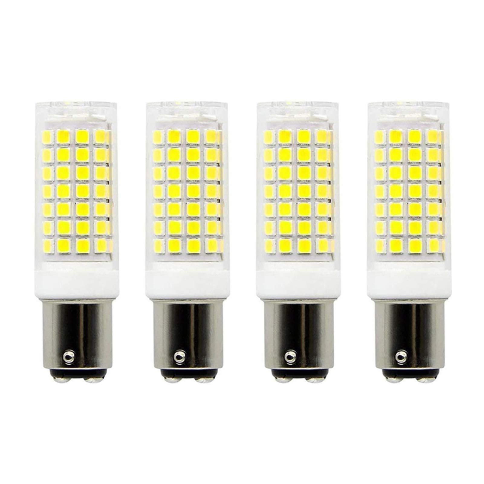 Ampoule LED 10 W BA15D à culot à baïonnette, équivalent aux ampoules halogènes 100 W, ampoule maïs en céramique T3/t4, ampoule d'éclairage intérieur et extérieur, paquet 4