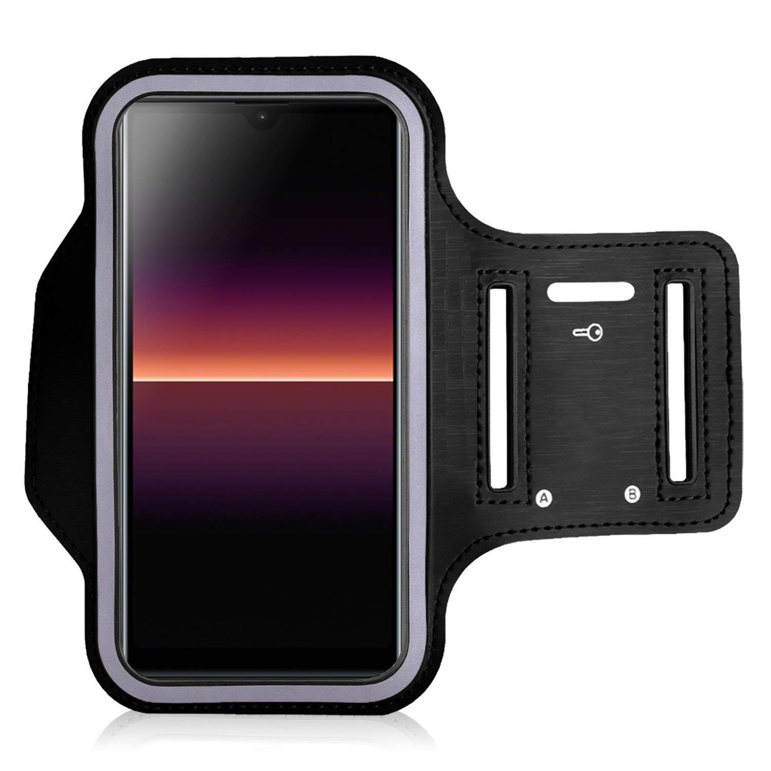 KP TECHNOLOGYArmband Case for Sony Xperia L4 / L3 / L2 / L1 / Xperia XZ3 / XZ2 / XZ2 Compact / XZ1 / XZ1 Compact/Xperia XA2 / XA2 Ultra / XA1 / XA1 Ultra for Running and other Sports (BLACK)