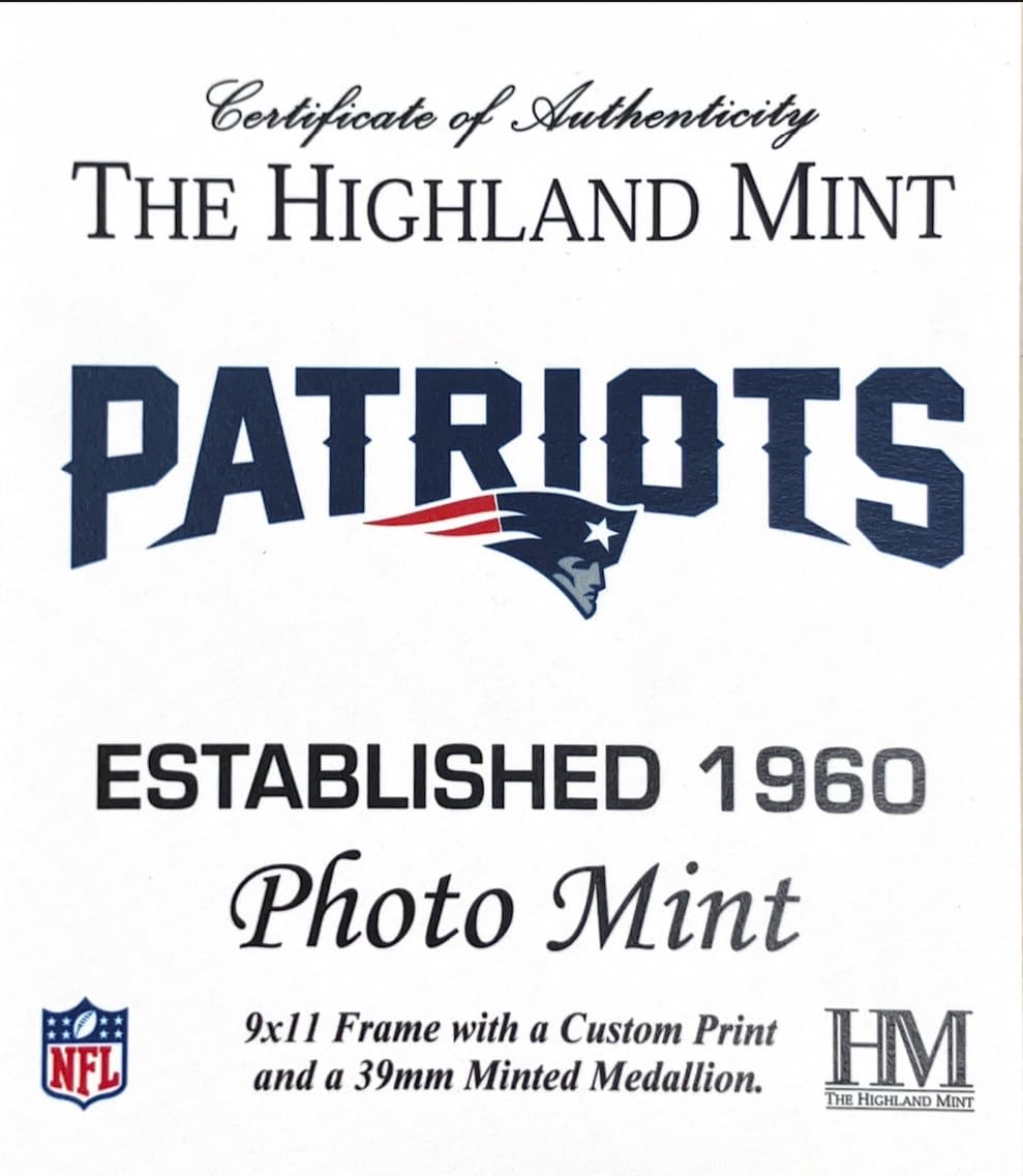 Highland Mint NFL New England Patriots 22,9 x 27,9 cm Stadionmünze Foto Mint